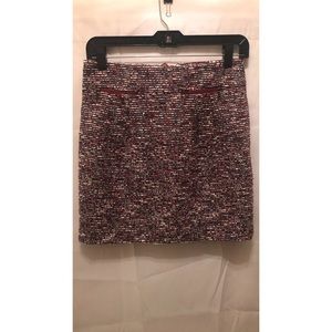 LOFT TWEED ZIP POCKET SKIRT